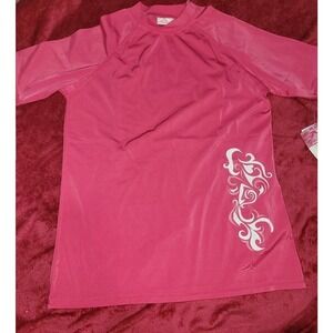 NWT Pink Kanu surf water sun shirt large Upf 50+